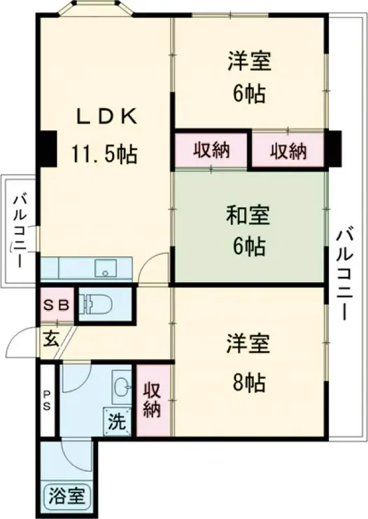 メゾン田中 3階階 間取り
