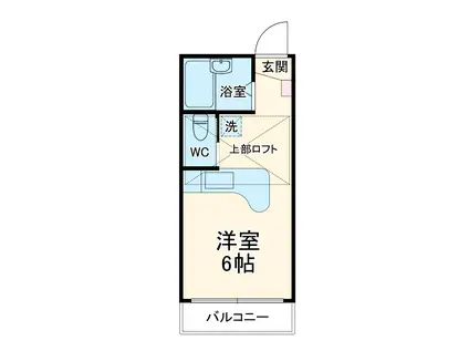 ライズ相模大野(ワンルーム/1階)の間取り写真