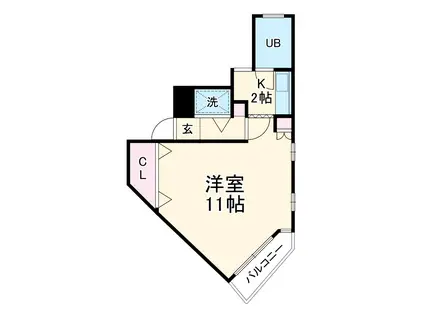 イストワール植田(1K/2階)の間取り写真