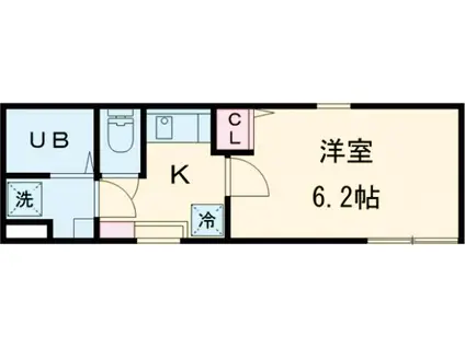 ルテナントお花茶屋(1K/4階)の間取り写真