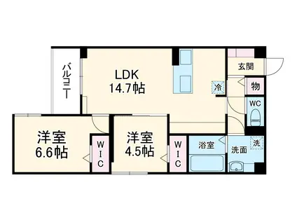 ARMOJOUR(2LDK/2階)の間取り写真