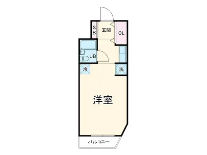 エクセア高砂(ワンルーム/4階)の間取り写真