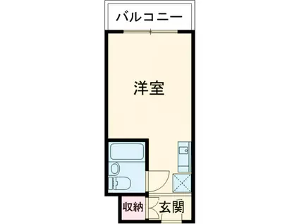 メゾン・ド・ハラ(1K/2階)の間取り写真