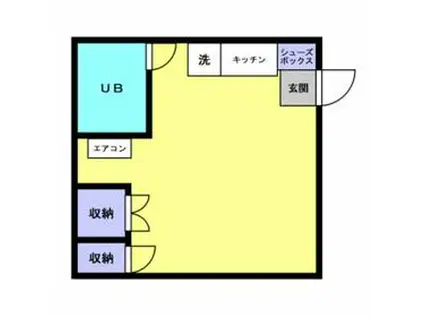 アメニティ西八王子(ワンルーム/3階)の間取り写真