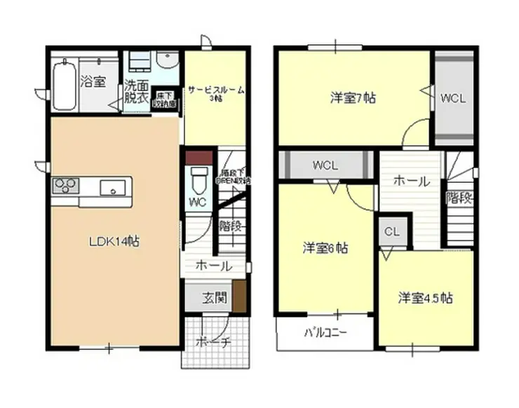 ルーブル中野新橋 1階階 間取り