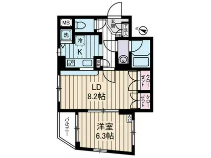 OCTOFOLIA(1LDK/2階)の間取り写真