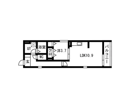 ANECIS笠取町Ⅱ(1LDK/3階)の間取り写真