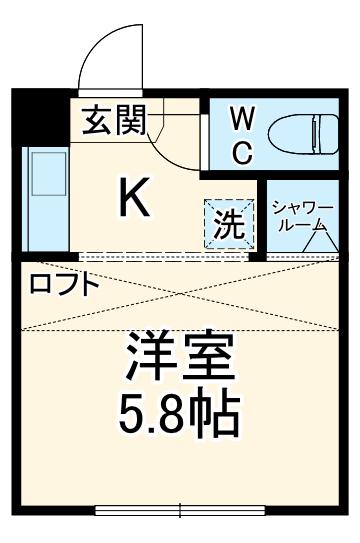 REAL BLOSSOMⅡ(1K/1階)の間取り写真