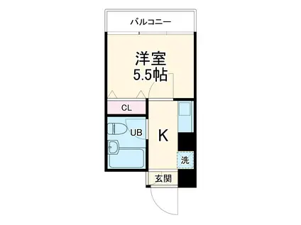 ファーストハウス生田(1K/1階)の間取り写真