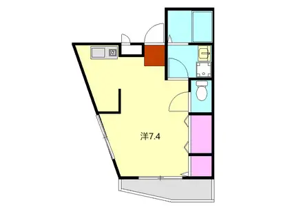 小田原浜町プラザ(ワンルーム/1階)の間取り写真