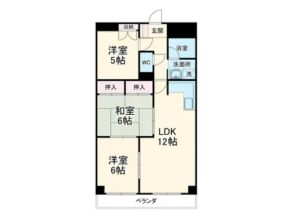 THETOM(3LDK/2階)の間取り写真