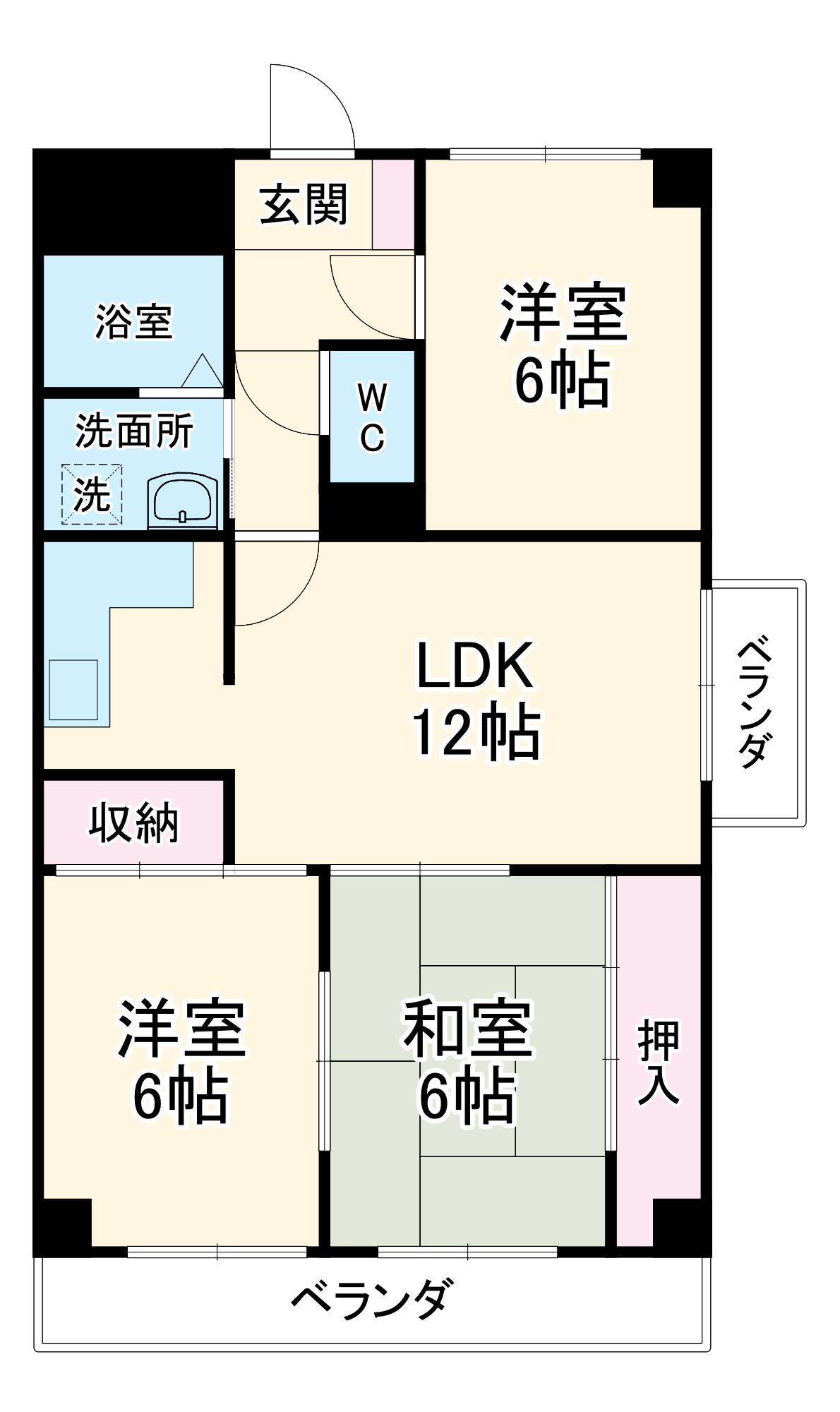 THETOM(3LDK/4階)の間取り写真