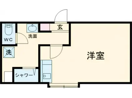 レジデンス王子(ワンルーム/2階)の間取り写真