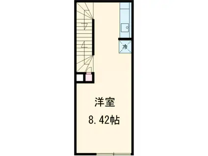カインドネス西武柳沢Ⅳ(1LDK/2階)の間取り写真