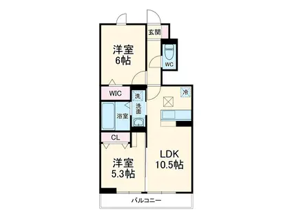 センチュリーハイムすみよし台 Ⅴ(2LDK/1階)の間取り写真