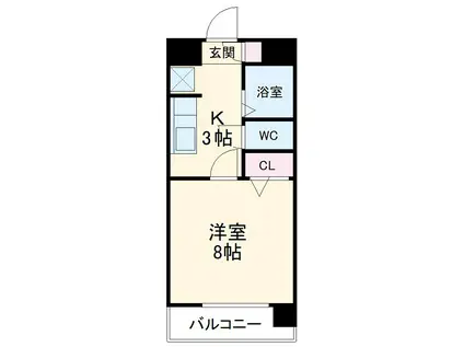 MAISON EL BLOC(1K/4階)の間取り写真