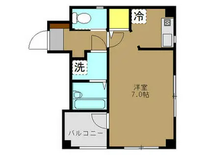 茅ヶ崎サザンビル(1K/5階)の間取り写真