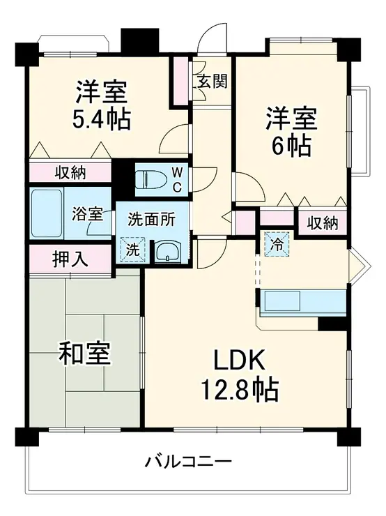 ビューフレア片町 5階階 間取り