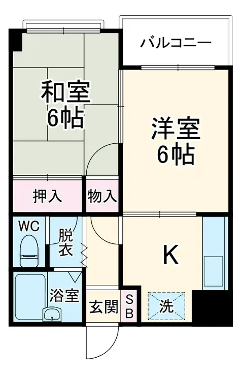 リバーサイドハイツ 4階階 間取り
