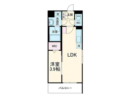 アイナ ルアナ ウル(1LDK/3階)の間取り写真