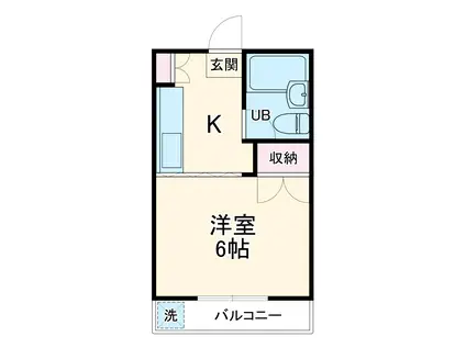 エントピア(1K/1階)の間取り写真