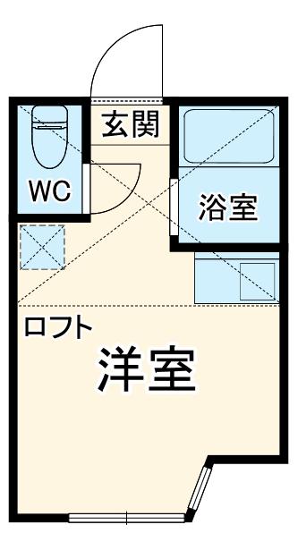 ユナイト芹ヶ谷アゾレス(ワンルーム/2階)の間取り写真