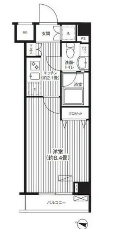 グランハイツ東中野 1階階 間取り
