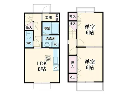 ＲＥＦＩＮＡＤＯ　Ａ(2DK)の間取り写真