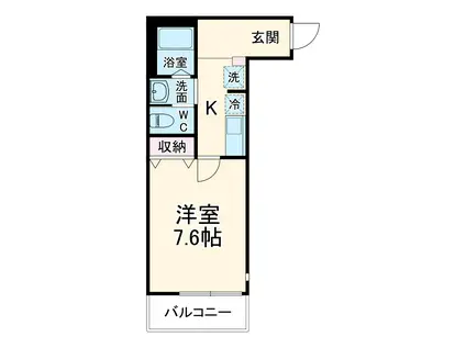 レザン東大成(1K/1階)の間取り写真