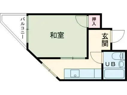 勝沼ビル(1K/3階)の間取り写真