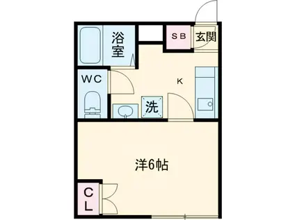 新宿早稲田鶴巻町IMAハウス(1K/-1階)の間取り写真