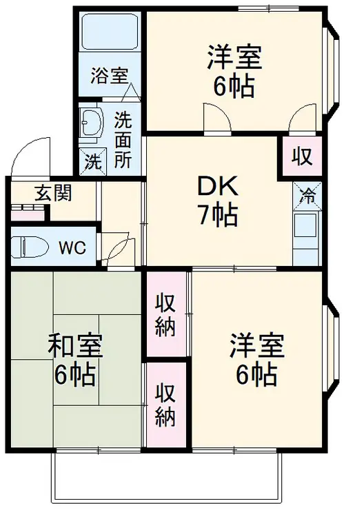 萬寿シティA 2階階 間取り