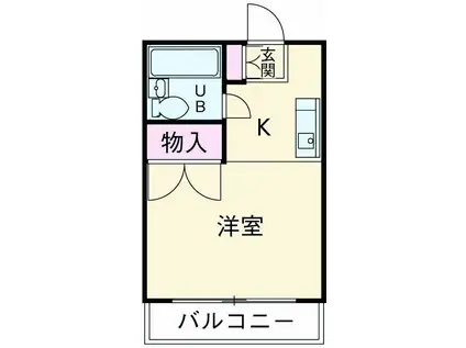 ガーデンバレー21(1K/1階)の間取り写真