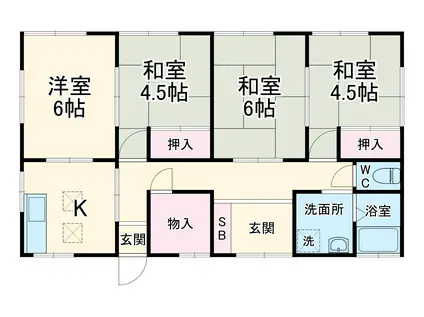 コーポ神野(4K/1階)の間取り写真