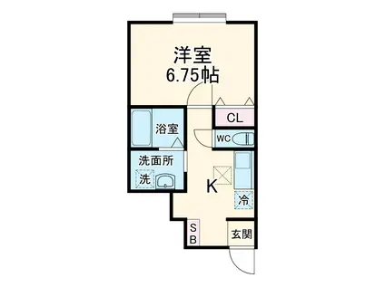 HALE MAHANA(1K/1階)の間取り写真