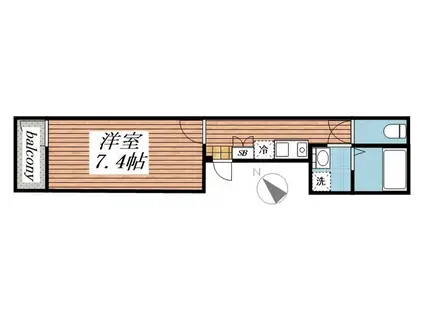 DOMILE(1K/3階)の間取り写真