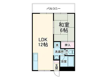 大一南野口マンション(1LDK/3階)の間取り写真