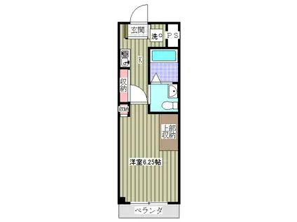 アッソルッソ(1K/3階)の間取り写真