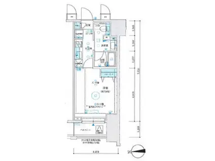 MAXIV八王子TRE(1K/12階)の間取り写真