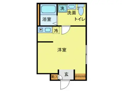 ルミエール大森(ワンルーム/3階)の間取り写真