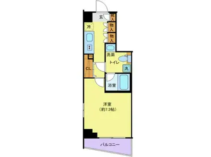 クレヴィスタ練馬桜台Ⅱ(1K/5階)の間取り写真