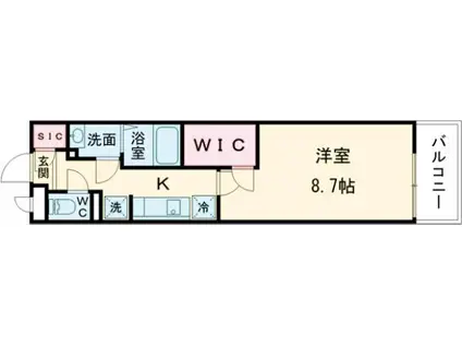 リブリ・GRANDE Ⅶ(1K/2階)の間取り写真