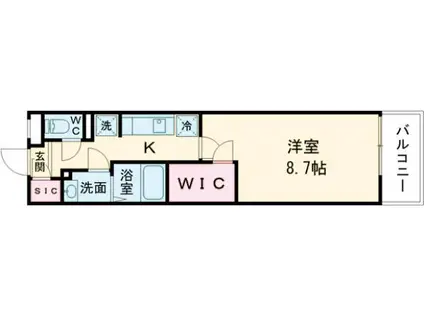 リブリ・GRANDE Ⅶ(1K/3階)の間取り写真