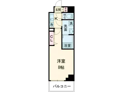 ユリカロゼ五反野Ⅲ(1K/7階)の間取り写真