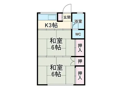 昇和ハイツ(2K/1階)の間取り写真
