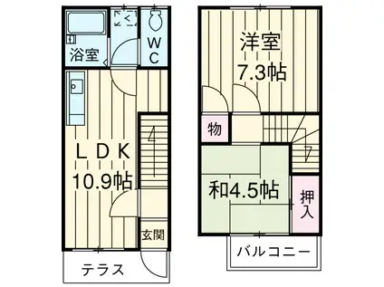 ＭＩＫＩハイツ(2LDK)の間取り写真