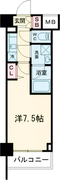 メインステージ浅草入谷II 4階階 間取り