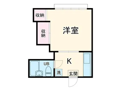 コーポMI(1K/2階)の間取り写真