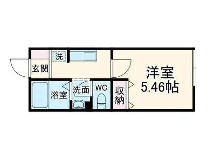 アクアガーデン(1K/1階)の間取り写真