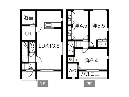ALIVIO A棟(3LDK/1階)の間取り写真